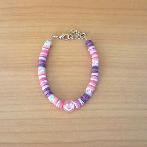 Colorful Kids Bracelet with Smiley Bead